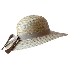 Cappello Donna Estate Paglia Nastro Beige