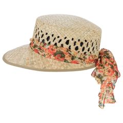 Cappello Donna Estate Paglia Nastro Fantasia